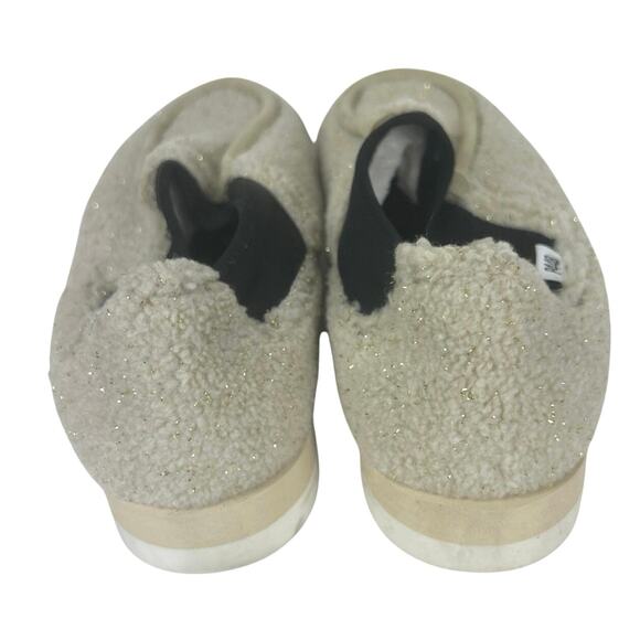 P448 Baby Lama Teddy Off White Vibram Sole Slip On Shoe Size 10 /EU 41 Slipper - Picture 8 of 10